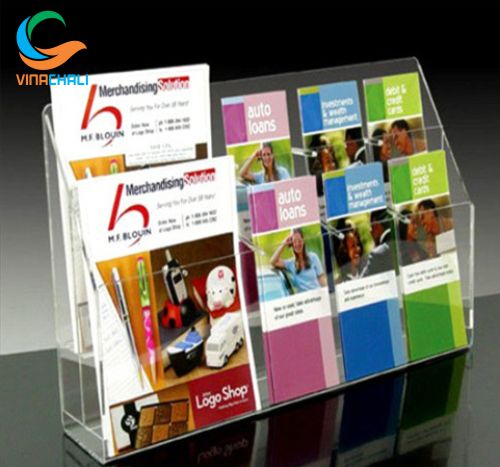 kệ mica đựng tạp chí