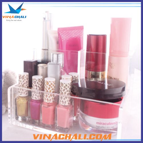 Kệ mica trưng bày mỹ phẩm