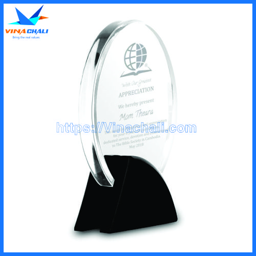 Kỷ niệm chương hình tròn đế vòng cung