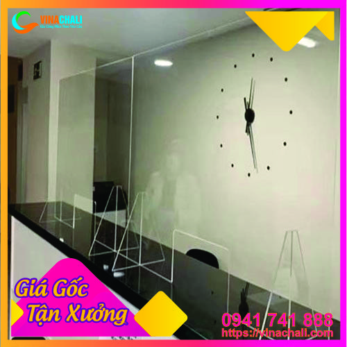 tấm chắn giọt bắn mica cho quầy thu ngân