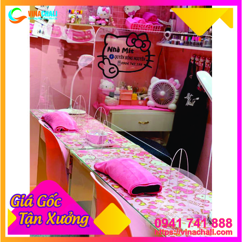 tấm giọt bắn mica cho tiệm làm nail