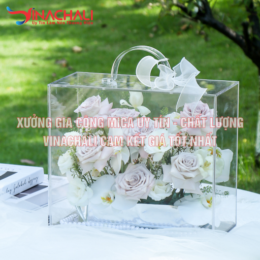Hộp Mica Đựng Hoa - Quà Tặng