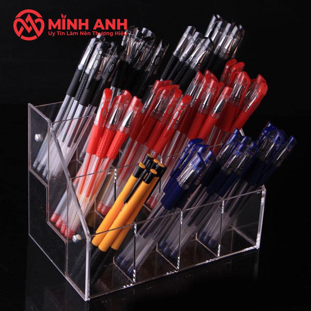 Kệ Mica Đựng Bút 12 Ô